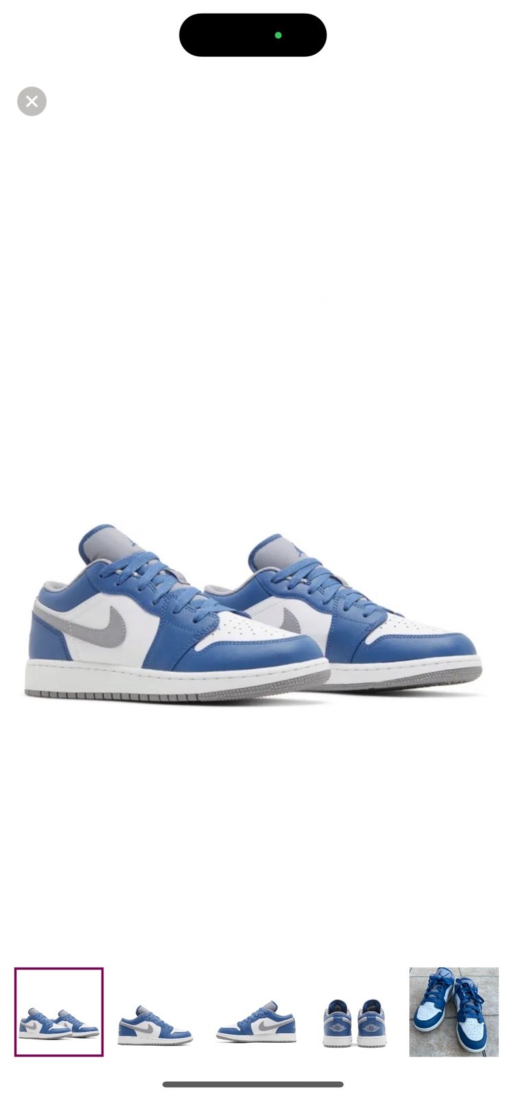 Jordan Kids Air Jordan 1 Low true Blue Sneakers 553560-412