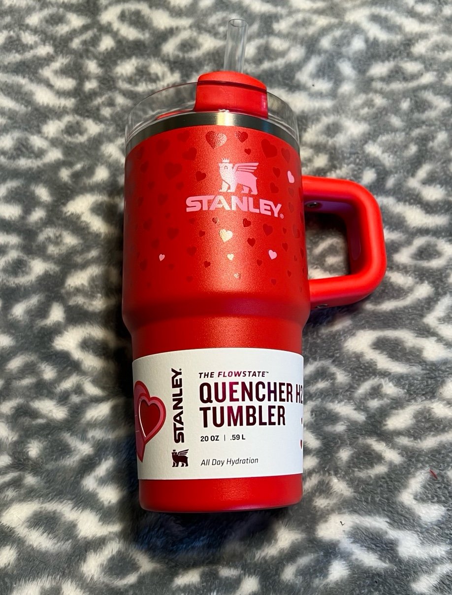 Stanley Quencher 20oz Ruby Hearts NWT