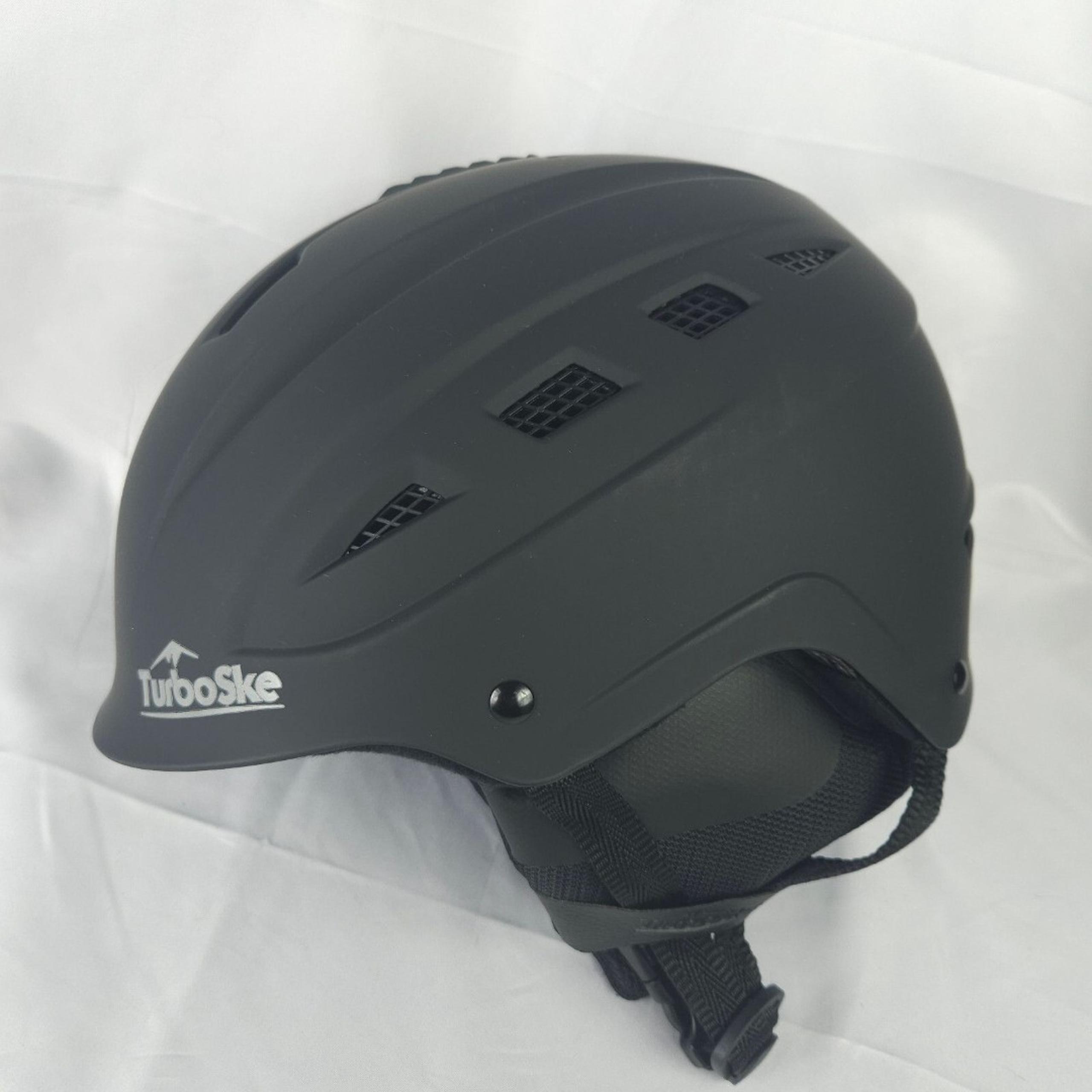 NWOB TurboSke Black Snowboard Ski Helmet  Large 55-59 CM