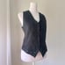 Vintage ‘90s FB Petite Black Sequined V-Neck Button Down Vest