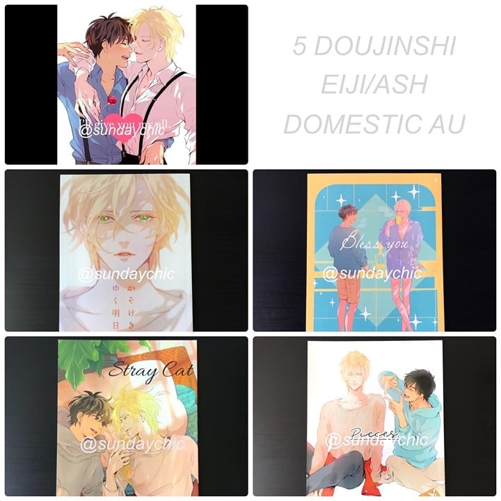 Yaoi Ash Eiji Doujinshi Set Boys Love BL Doujin EijiAsh