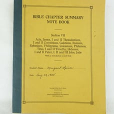 Antique Bible Chapther summary note book