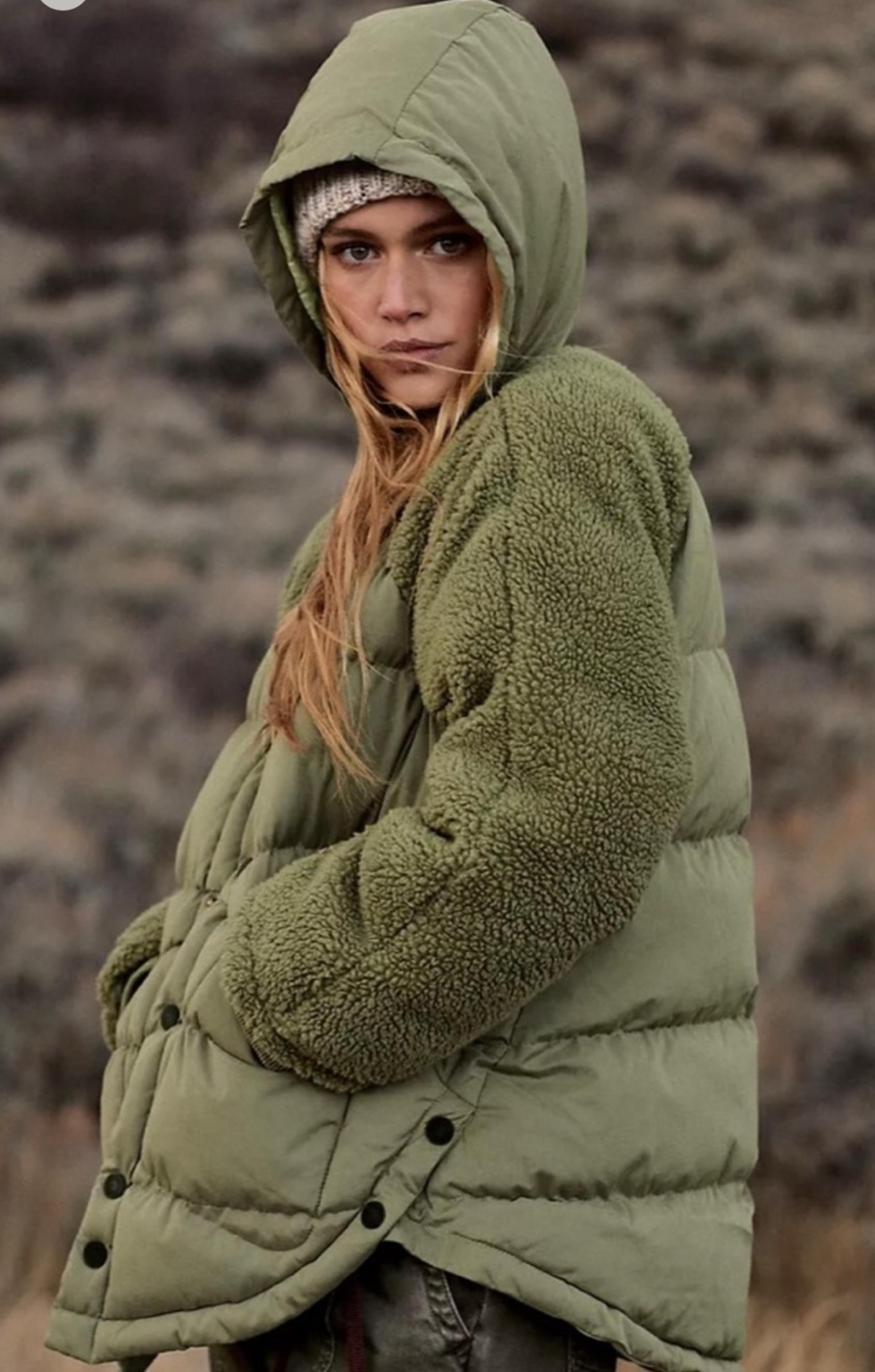 NWT ANTHROPOLOGIE PILCRO SWING PUFFER JACKET IN MOSS Size M