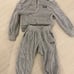KITH KIDS VELOUR TRACK SET - HEATHER GREY