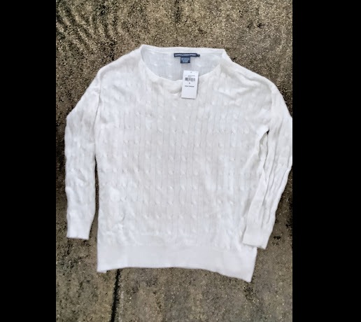 NWT Ralph Lauren Sport High Cream 55% cotton Sweater Size L