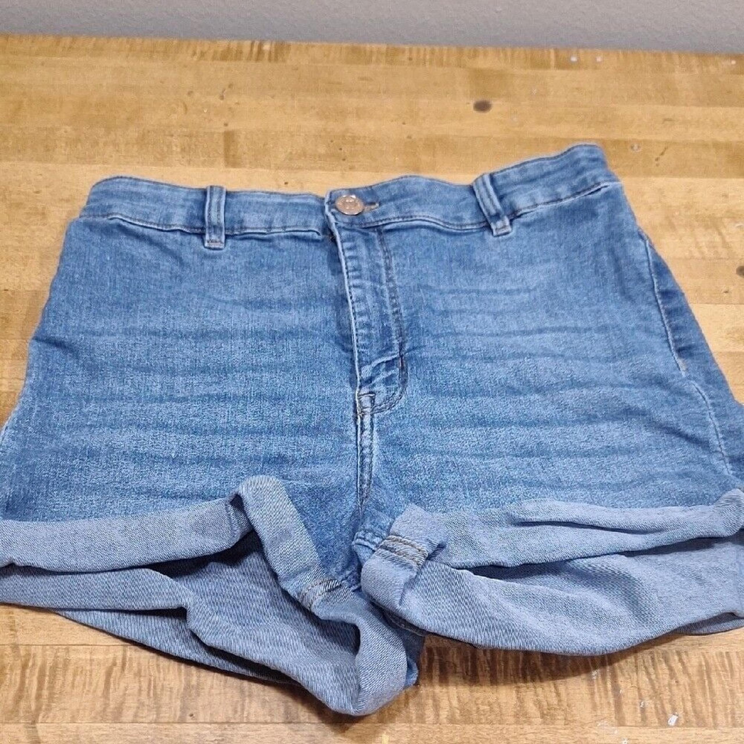 Divided High Rise Cuff Denim Shorts Womens SZ 10 Blue Jorts Cut Off
