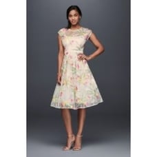 Harlyn Wedding Dress from David’s Bridal, Size XS, Sheer Pink with Floral