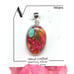 Pink Dahlia Turquoise Necklace Pendant Solid Sterling Silver 925 Oval Western