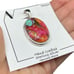 Pink Dahlia Turquoise Necklace Pendant Solid Sterling Silver 925 Oval Western