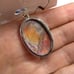 Pink Dahlia Turquoise Necklace Pendant Solid Sterling Silver 925 Oval Western