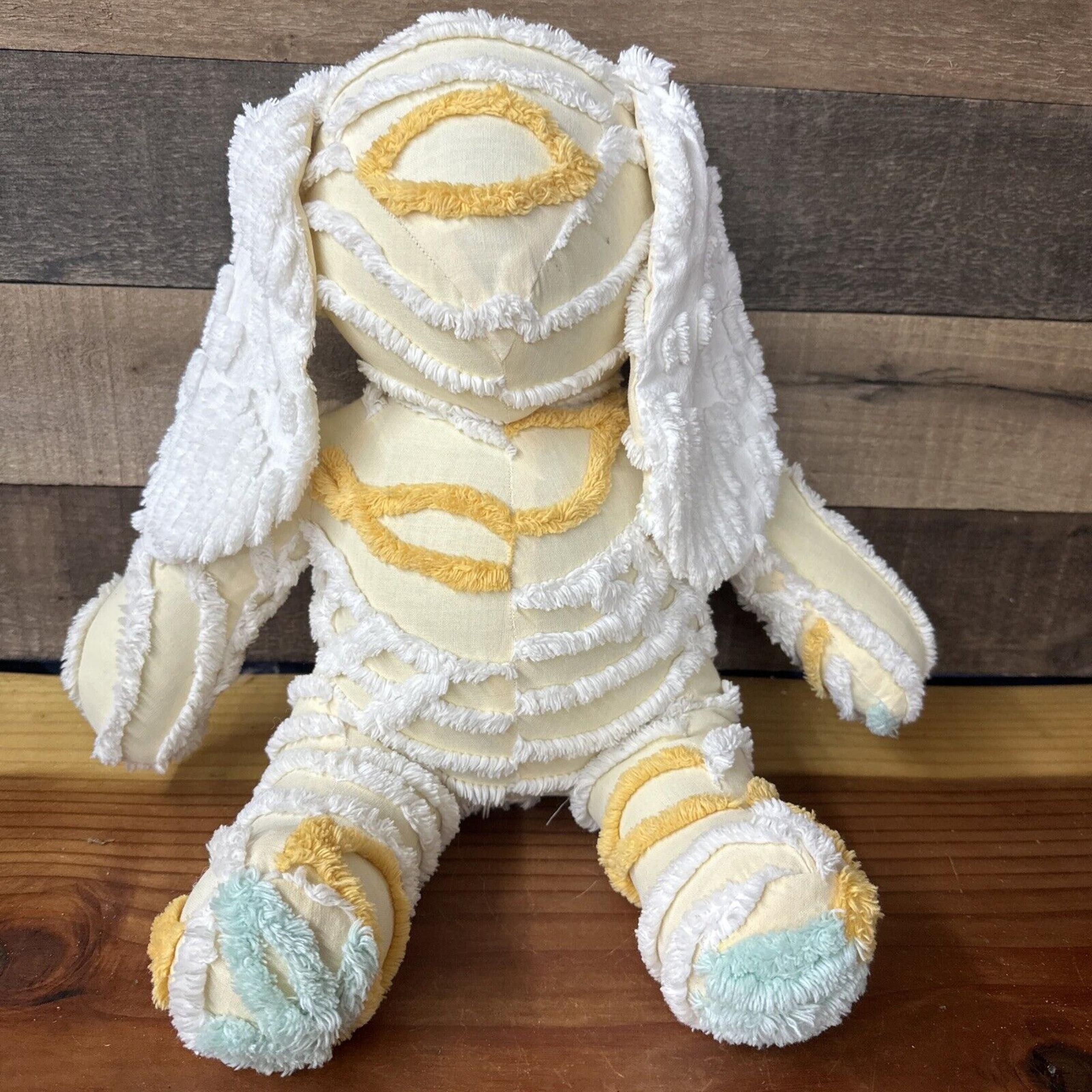 Vintage Handmade Unique Pastel Chenille Bunny Rabbit