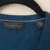 Saks Fifth Avenue Sweater Mens Medium Blue 100% Cashmere V-Neck Pullover Preppy