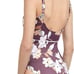 Gottex Amore Full Coverage Shaped Square Neck One Piece Swimsuit, Size 10 in Mau