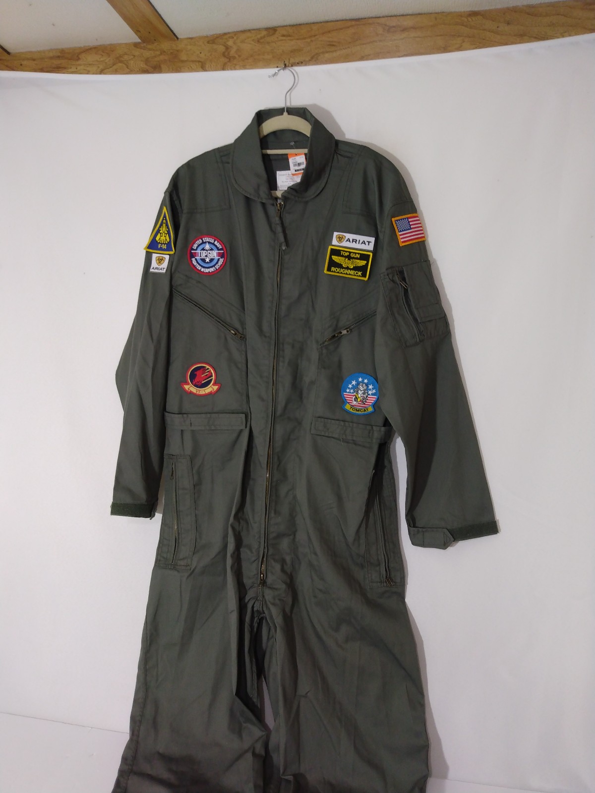 NWT Mens Top Gun Flight Suit Maverick Coveralls Costume Tru Spec Sz XL