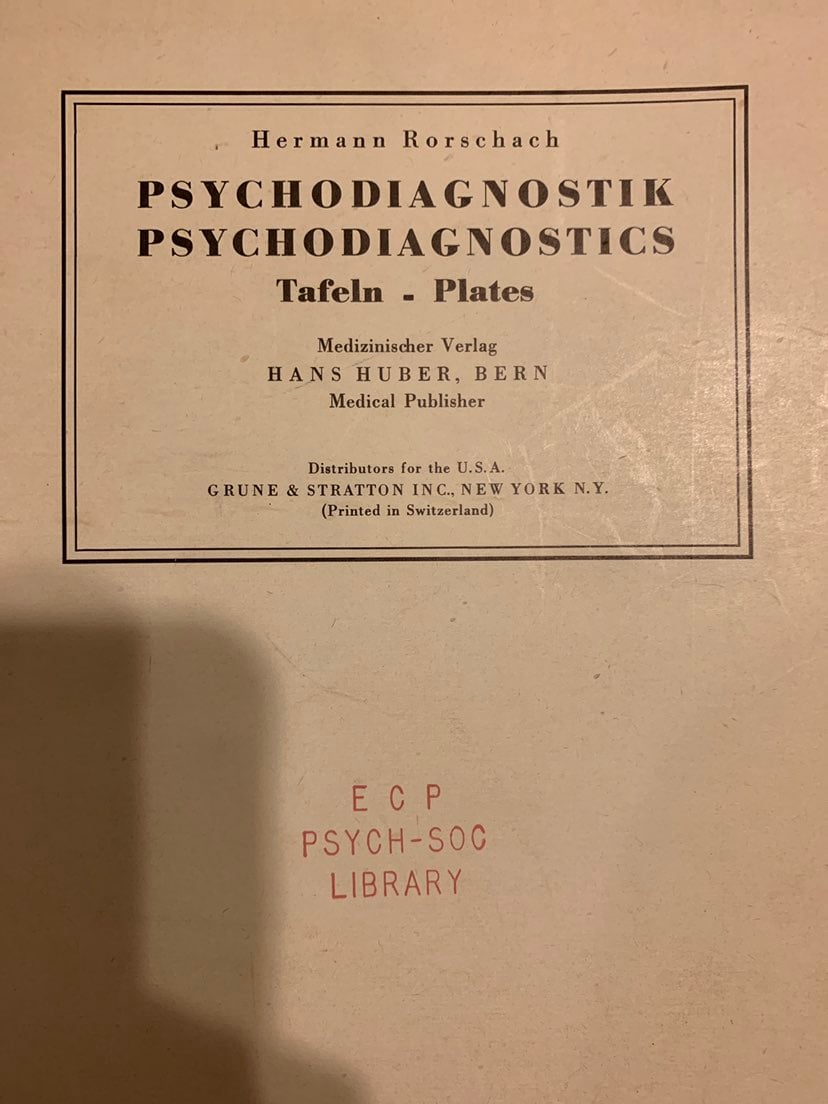 VTG Hermann Rorschach Psychodiagnostik T