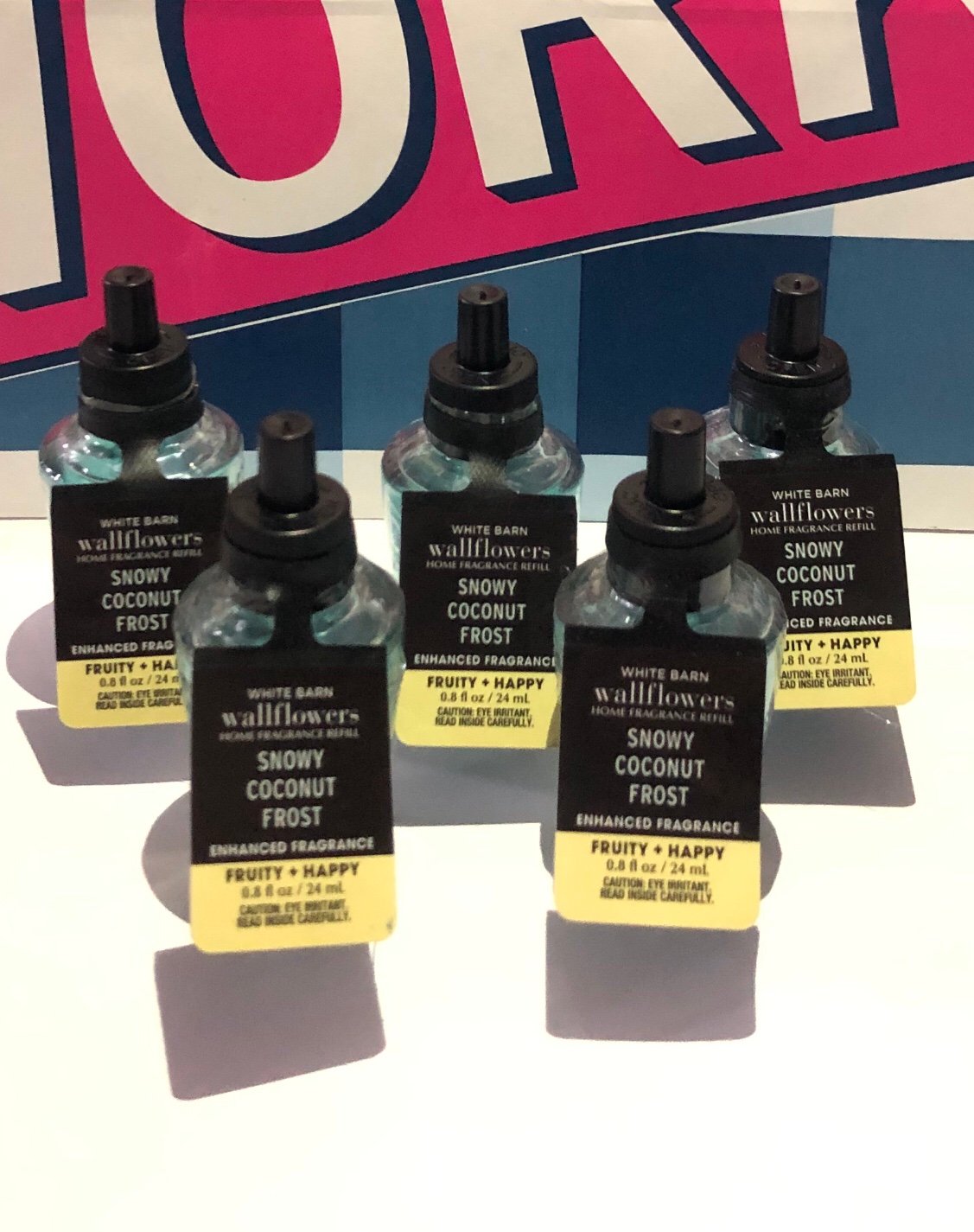 Bath & Body Works X5 Snowy Coconut Frost Fragrance Wallflowers Refills