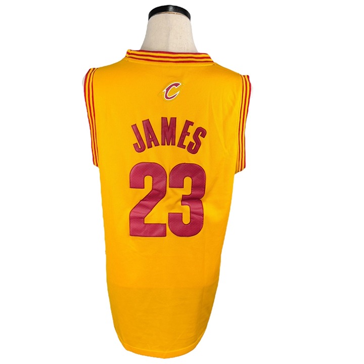 Adidas NBA Cleveland Cavaliers LeBron James #23 Yellow Basketball Jersey M