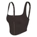 Savage x Fenty Rhianna Cargo Fleece Bustier Brown Square Neck Front Zipper Cropp