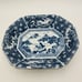 Japanese Serving Platter Victorian Antique Satsuma Dish Blue White