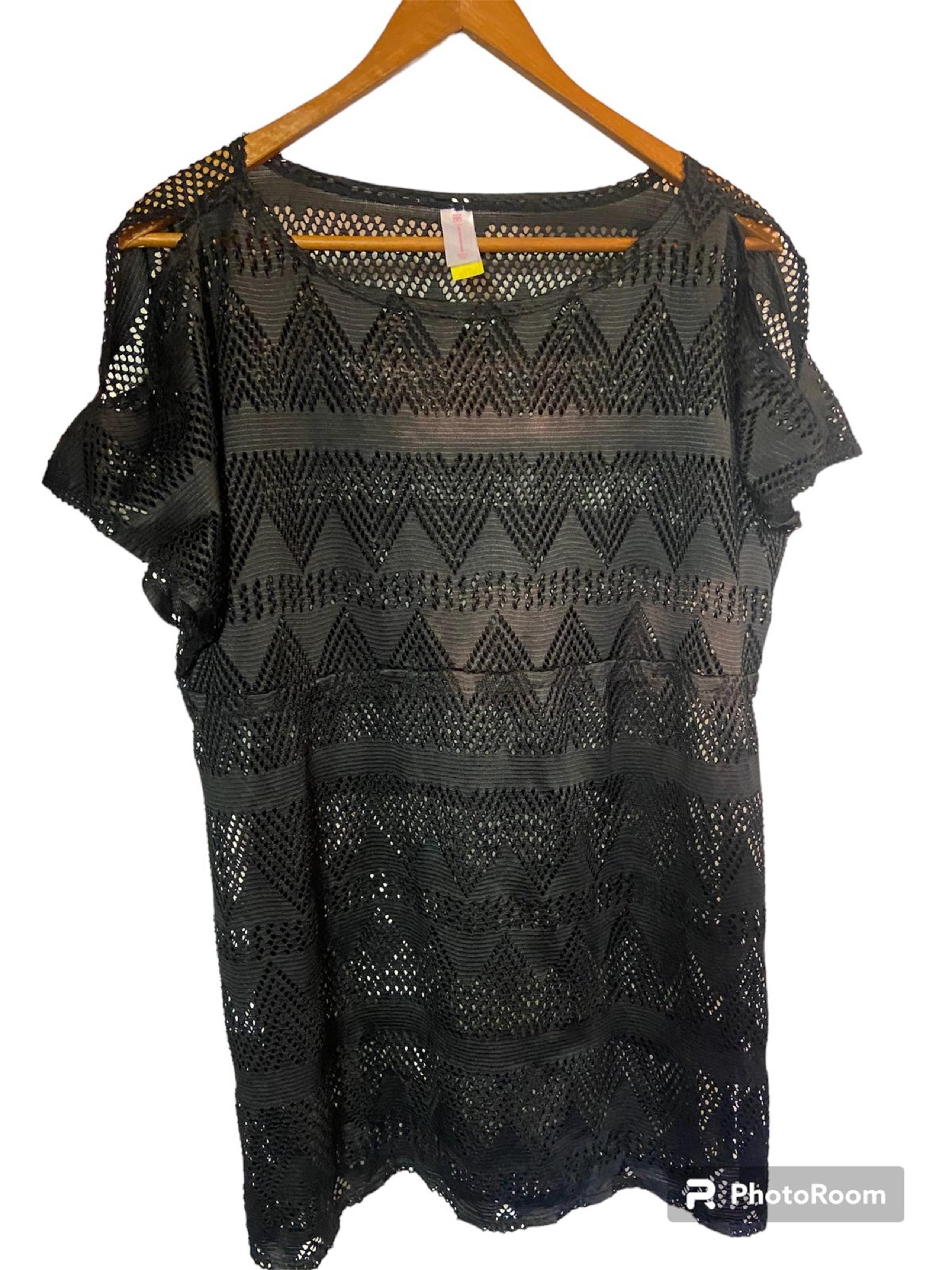 Nobo ladies juniors black swim beach pool cold shoulder  coverup ladies 11 13