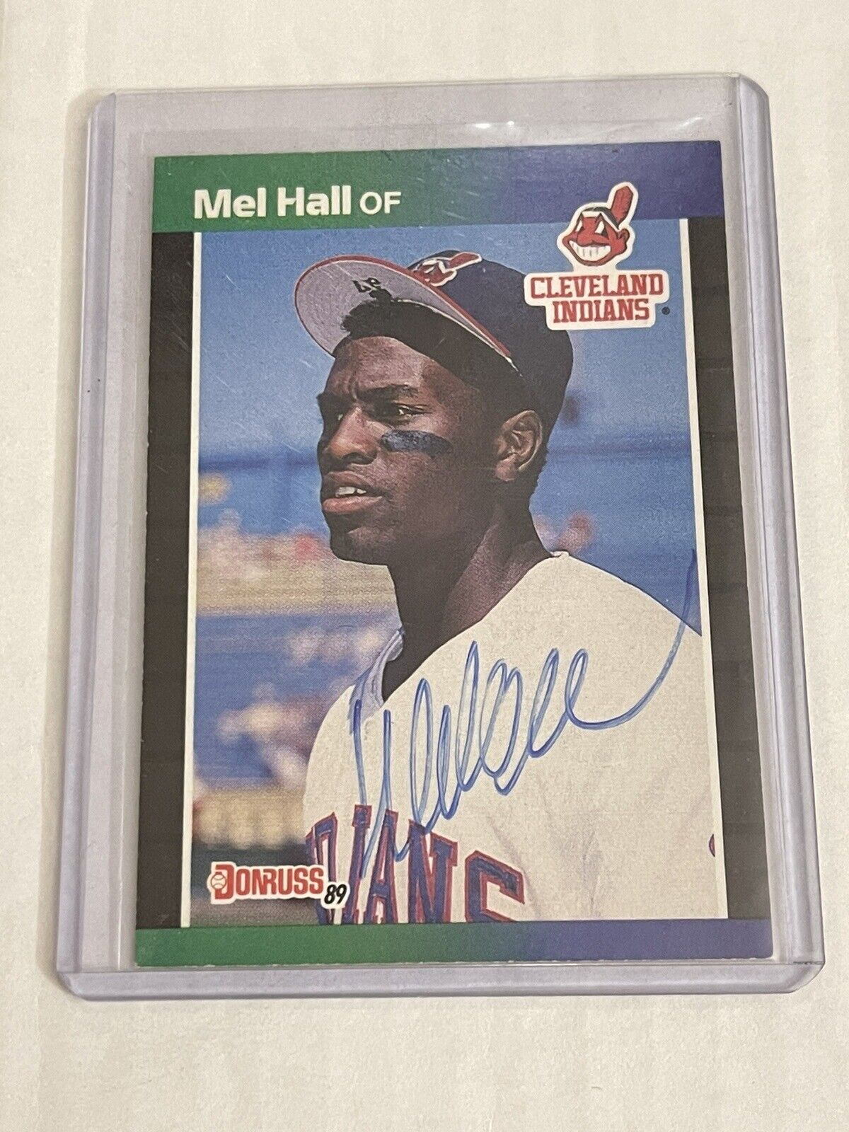 MEL HALL 1989 Donruss Signed Autograph Card #73 Indians PRISON 40+ Years TOUGH