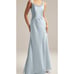 AW BRIDAL 1O L baby blue Claret satin bridesmaid prom gala maxi dress NEW B108