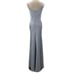 AW BRIDAL 1O L baby blue Claret satin bridesmaid prom gala maxi dress NEW B108