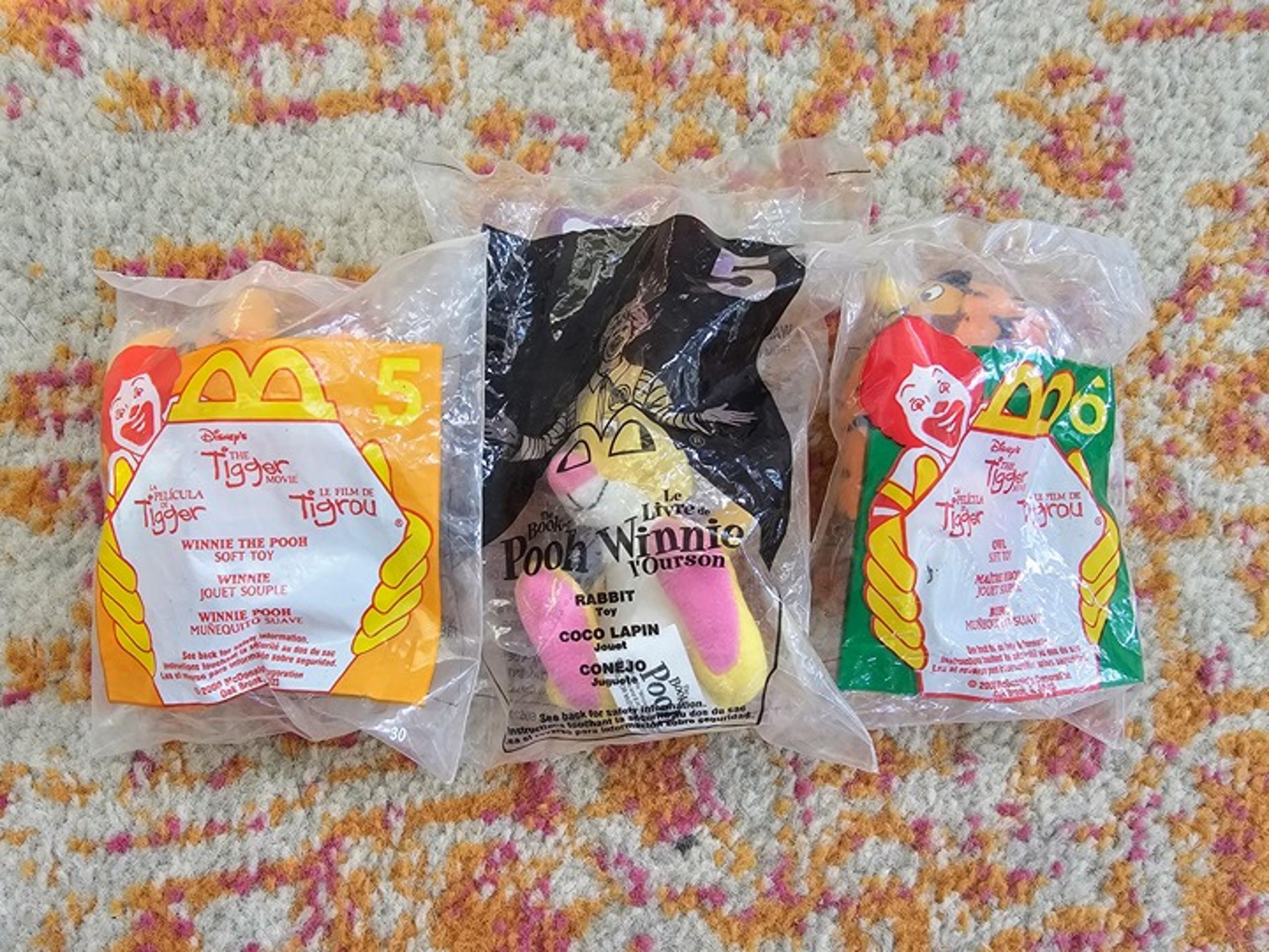 Winnie the Pooh Happy Meal Toy Bundle – McDonald’s Plush Toys (2000-2001, Sealed