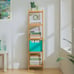 13 Natural Bamboo [FREESTANDING BOOKSHELF] Corner Bookcase