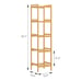13 Natural Bamboo [FREESTANDING BOOKSHELF] Corner Bookcase