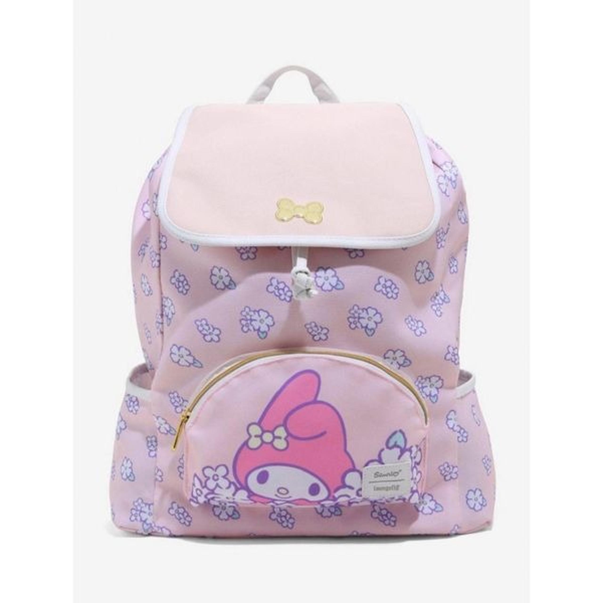 loungefly My Melody Pastel Floral Slouch Backpack