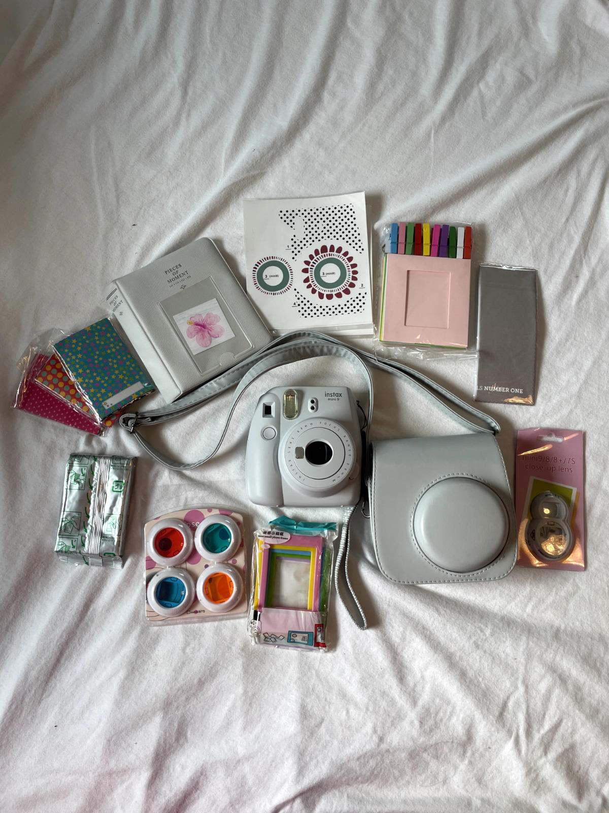Fujifilm Instax Mini 9 Instant Camera with case, film, and tons of extras