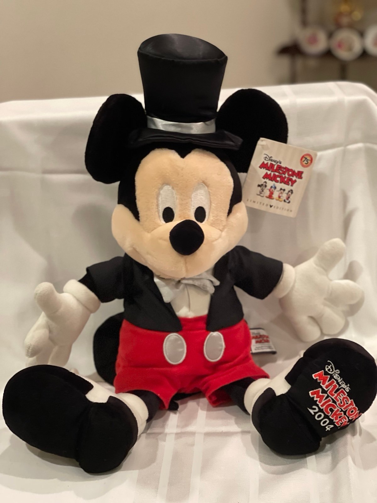 Vintage Disney Milestone Mickey Mouse in Tuxedo 75th Anniversary 24 Plush