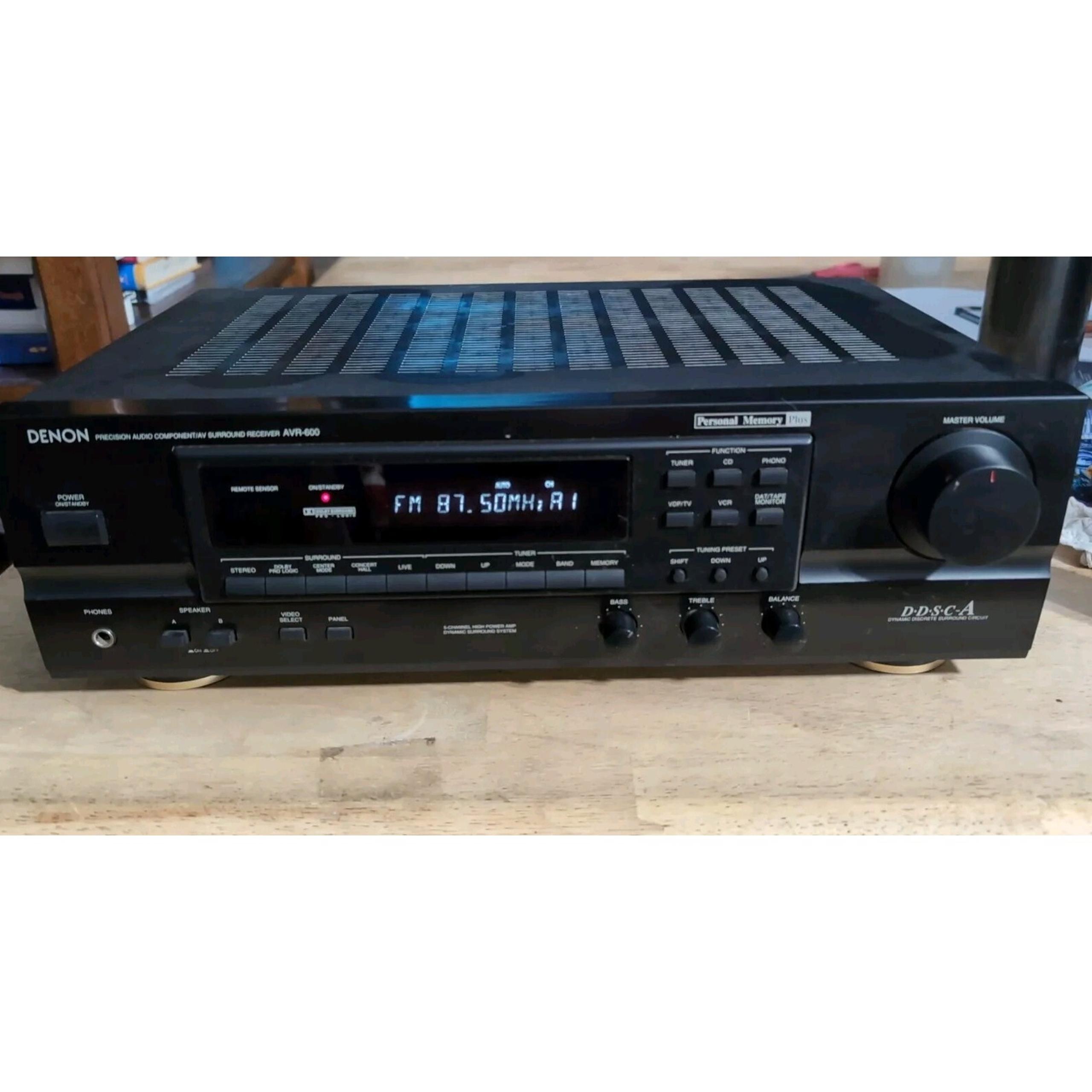 5.1 Channel Home Theater Phono Audiophile Denon AVR-600 Receiver HiFi Stereo/