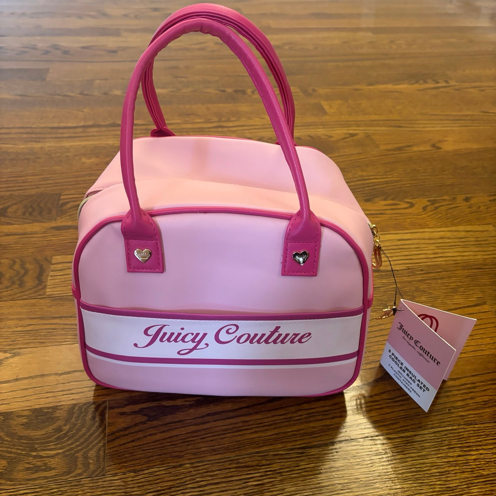Pink Juicy Couture handbag logo