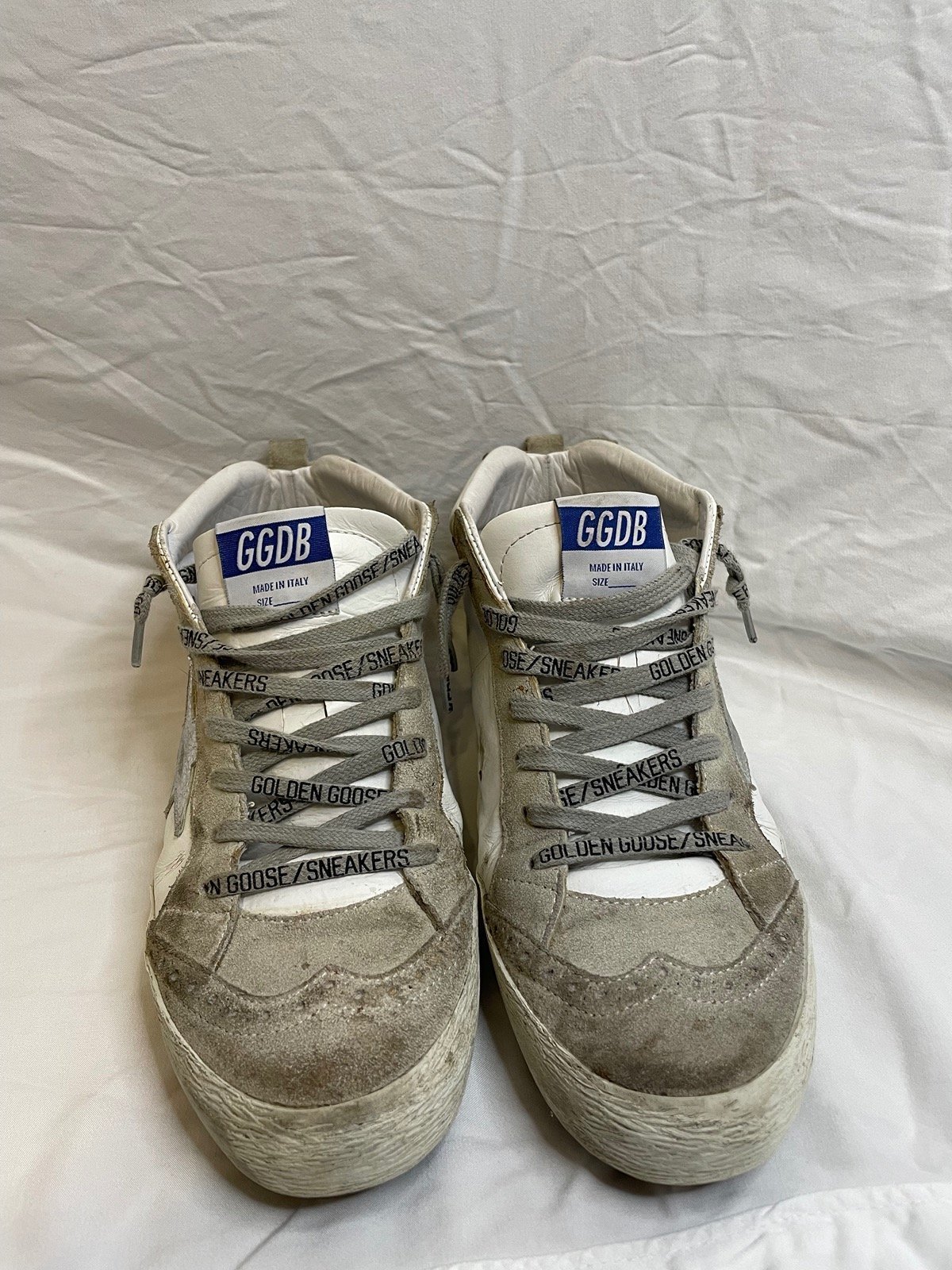Golden Goose Mid Star Leather White High Top Sneakers