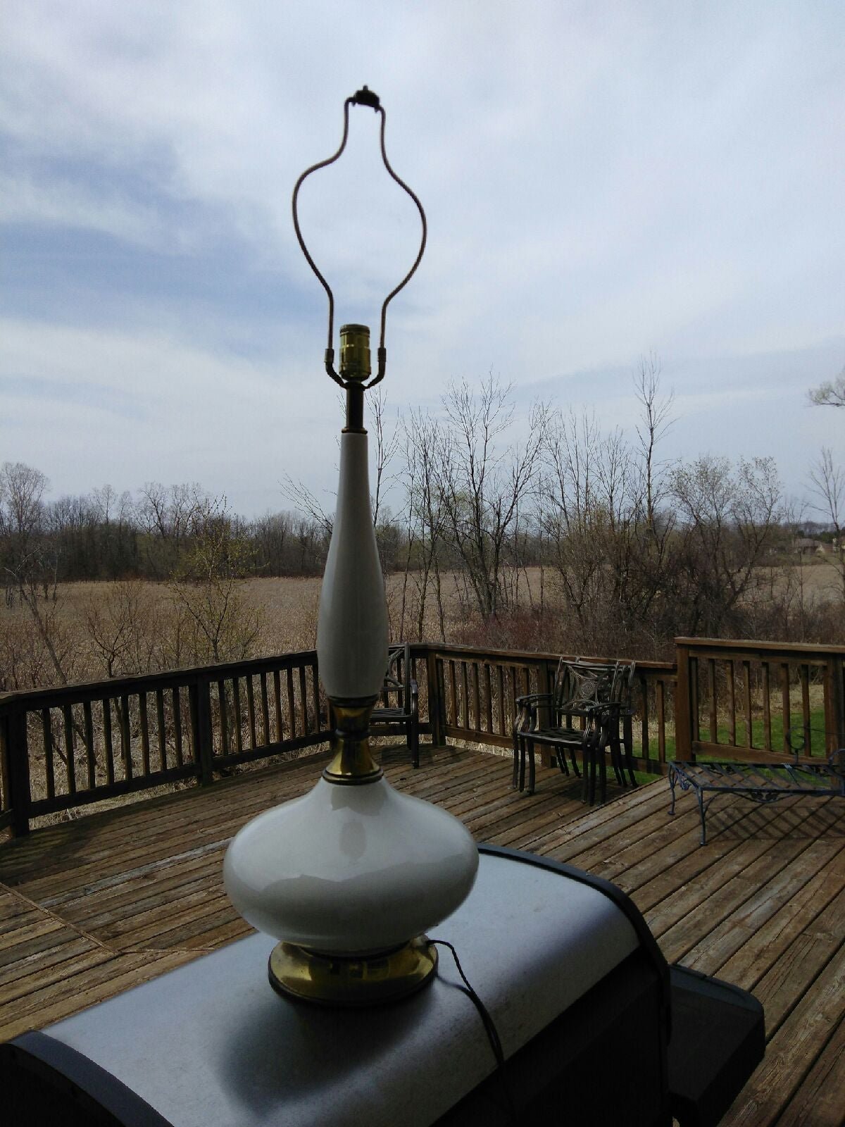 Mid century Modern Pottery Floor/Table Lamp