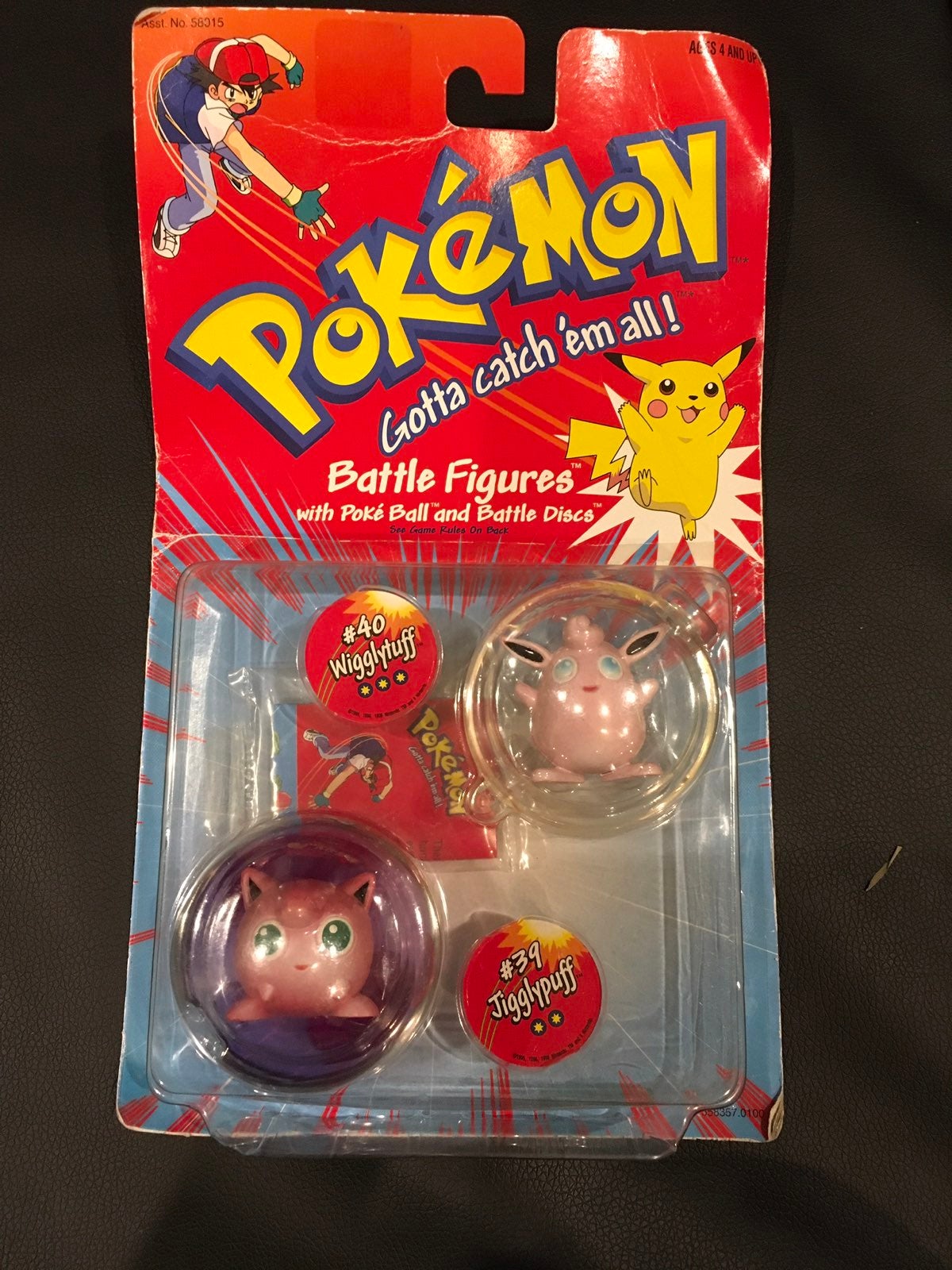 Pokemon #40 Wigglytuff #39 Jigglypuff Battle Figures 1999 Vintage