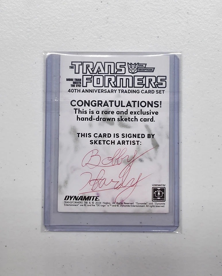 Dynamite Transformers 40th G1 Gnaw 1/1 Sketch Signed Deluxe Premium Card