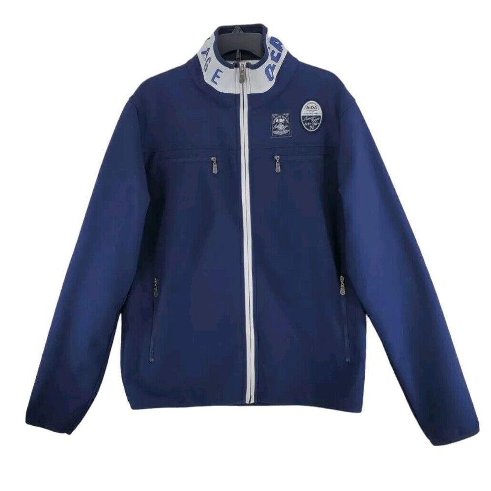 AIDA Jacket Oceanic Voyage Womens M Navy Blue Zip Up Ltd Cruise Collection