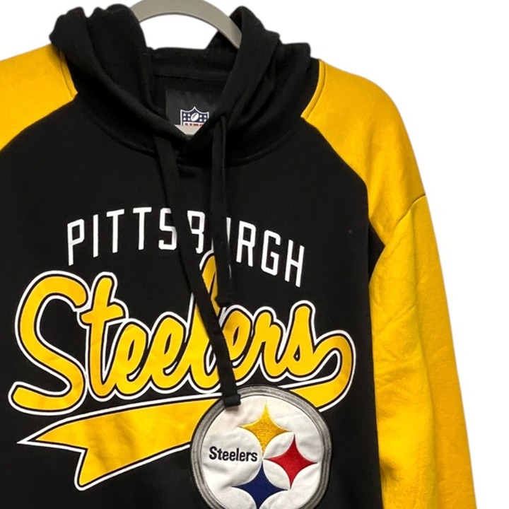Pittsburgh Steelers NFL Team Apparel Pullover Hoodie Black Sweatshirt XL NEW