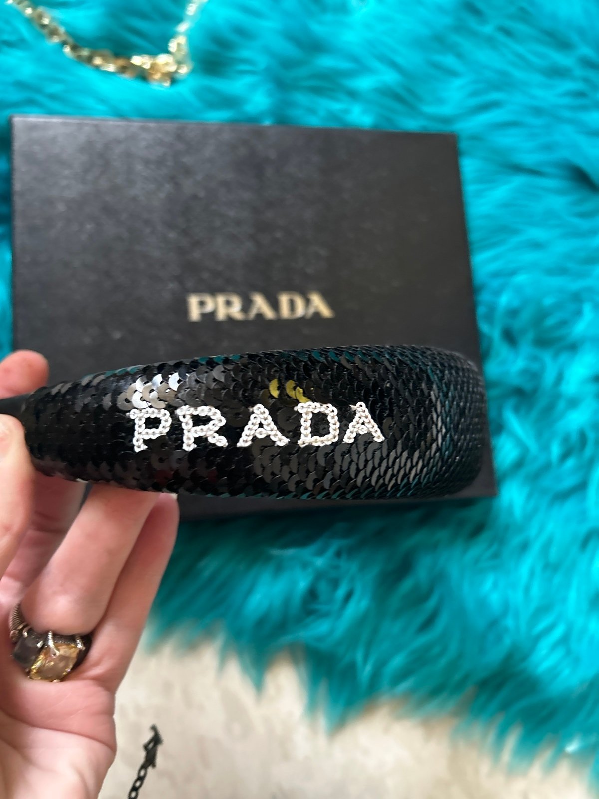 Prada sequin headband