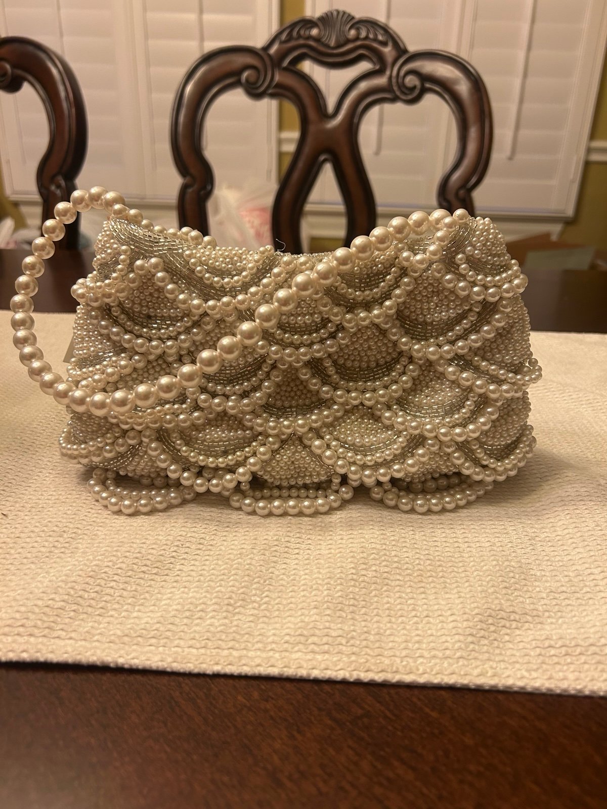 Viral Tiktok Made in India Beaded Bag White Silver Pearl Shoulder bag