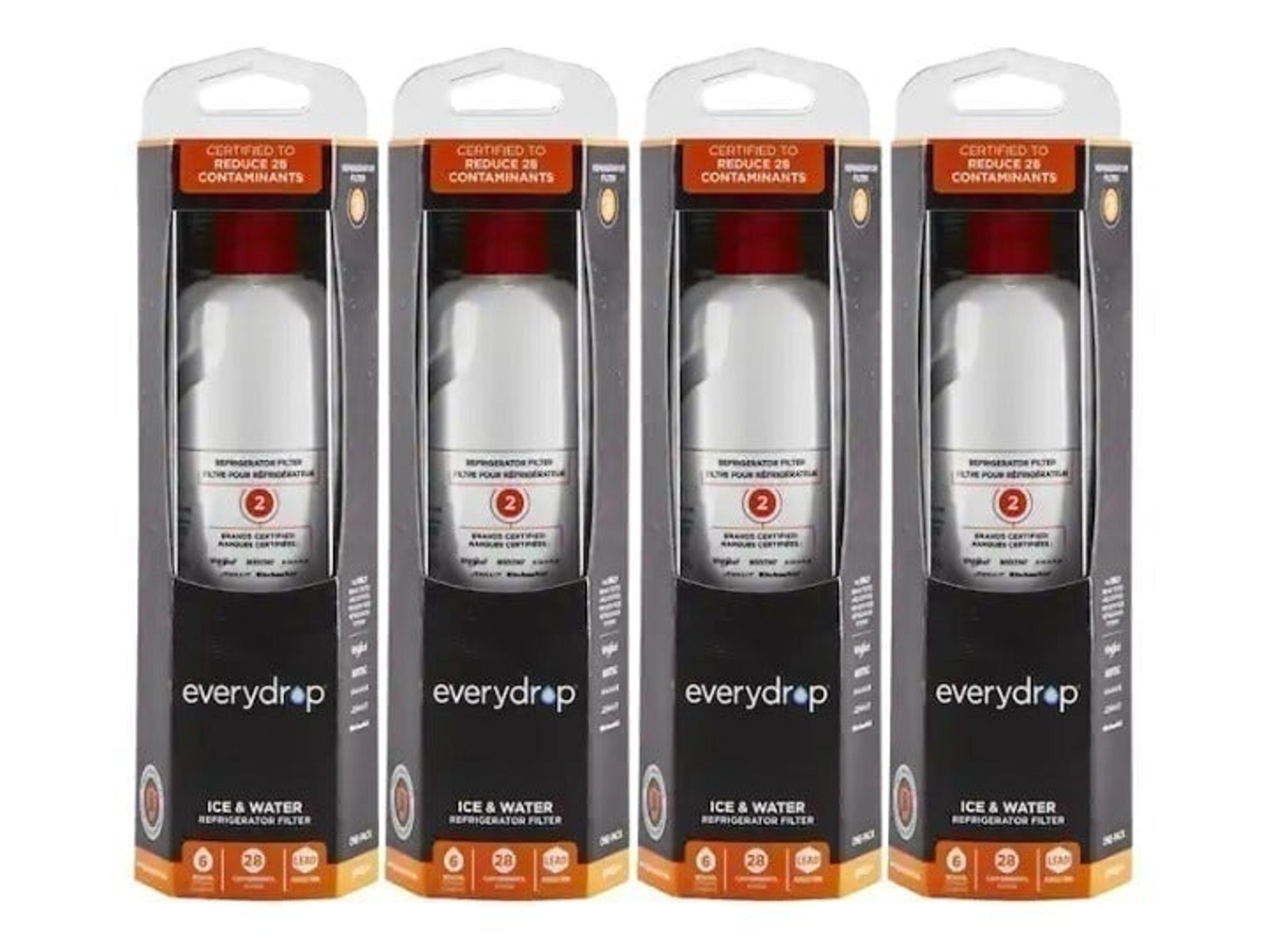 4 Packs EveryDrop Water Filter 2 EDR2RXD1 compatible with Whirlpool