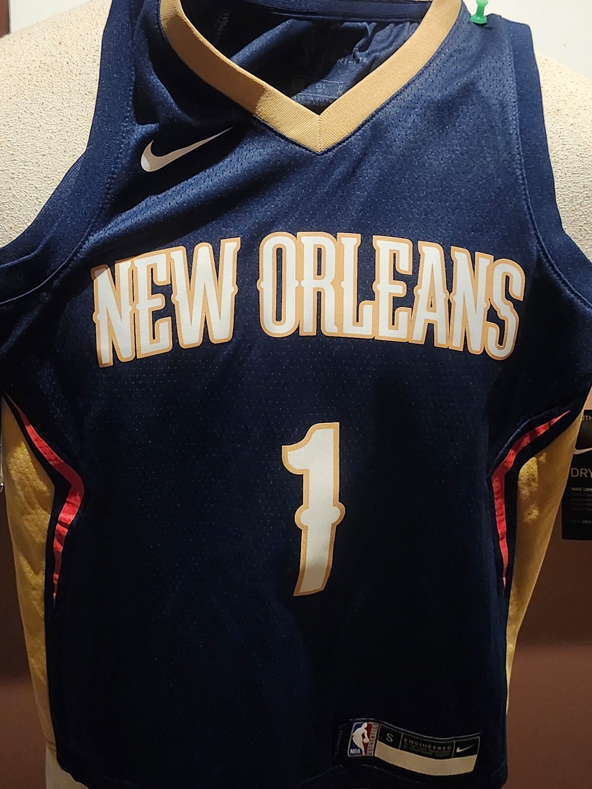 NBA NEW ORLEANS PELICANS ZION WILLIAMSON NIKE SWINGMAN JERSEY