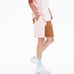 LACOSTE x GOLF le Fleur Shorts size S pink, brown, cream w drawstring 3 pockets