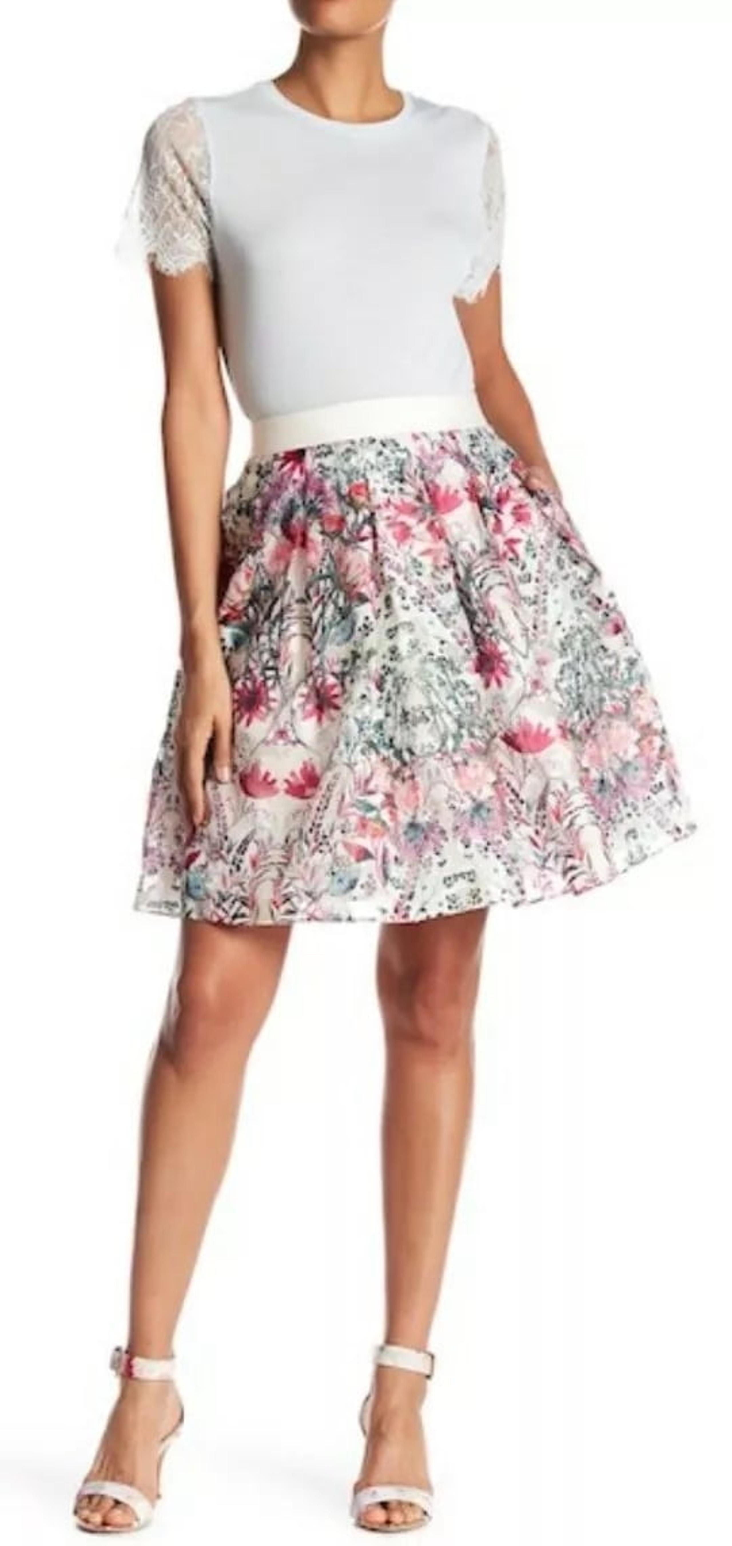Ted Baker Sadah Layered Bouquet Full Skirt Size 2