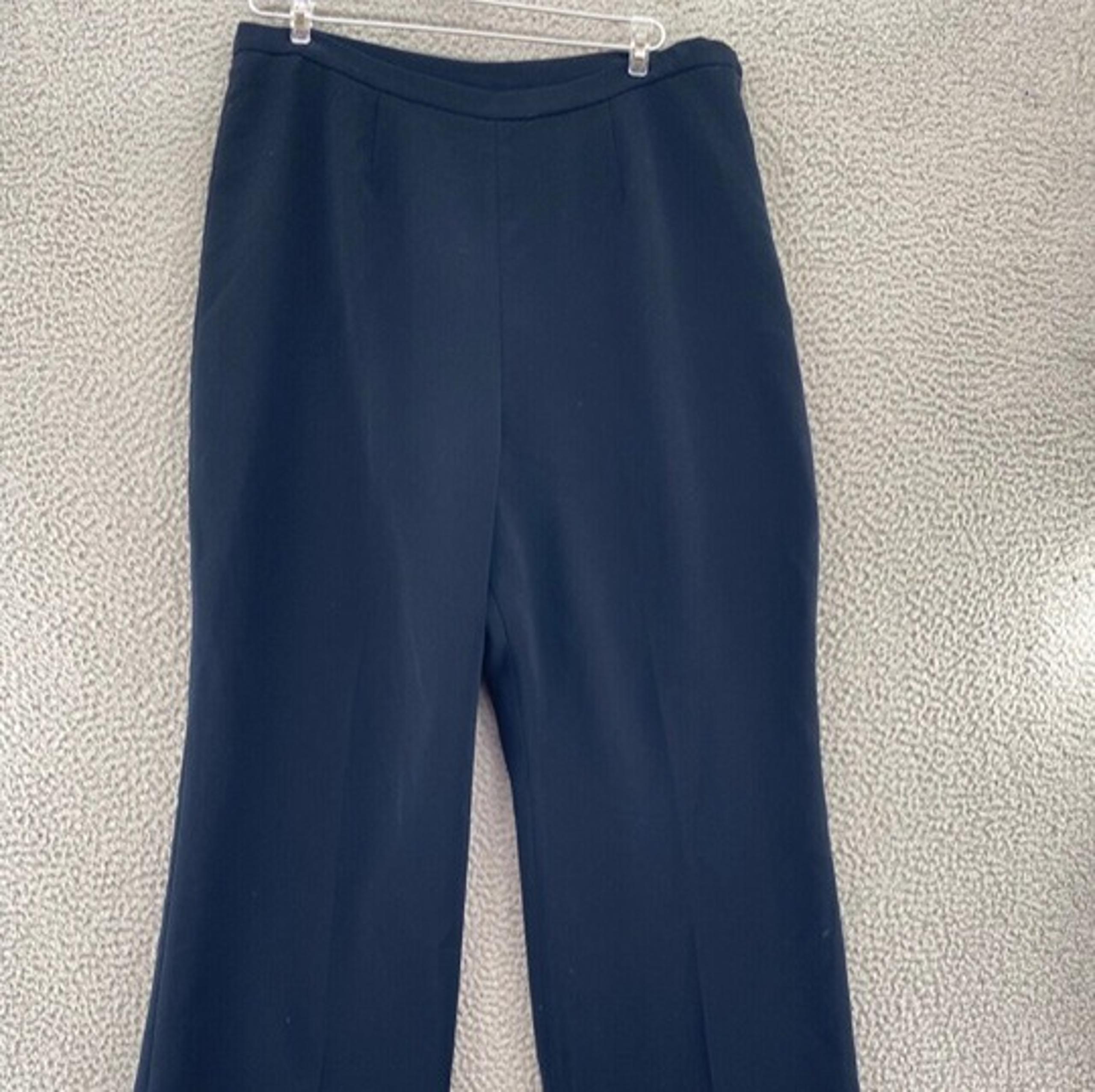 Collections Pants Womens 16 Black Wide Leg Everyday Office Career Work Formal
