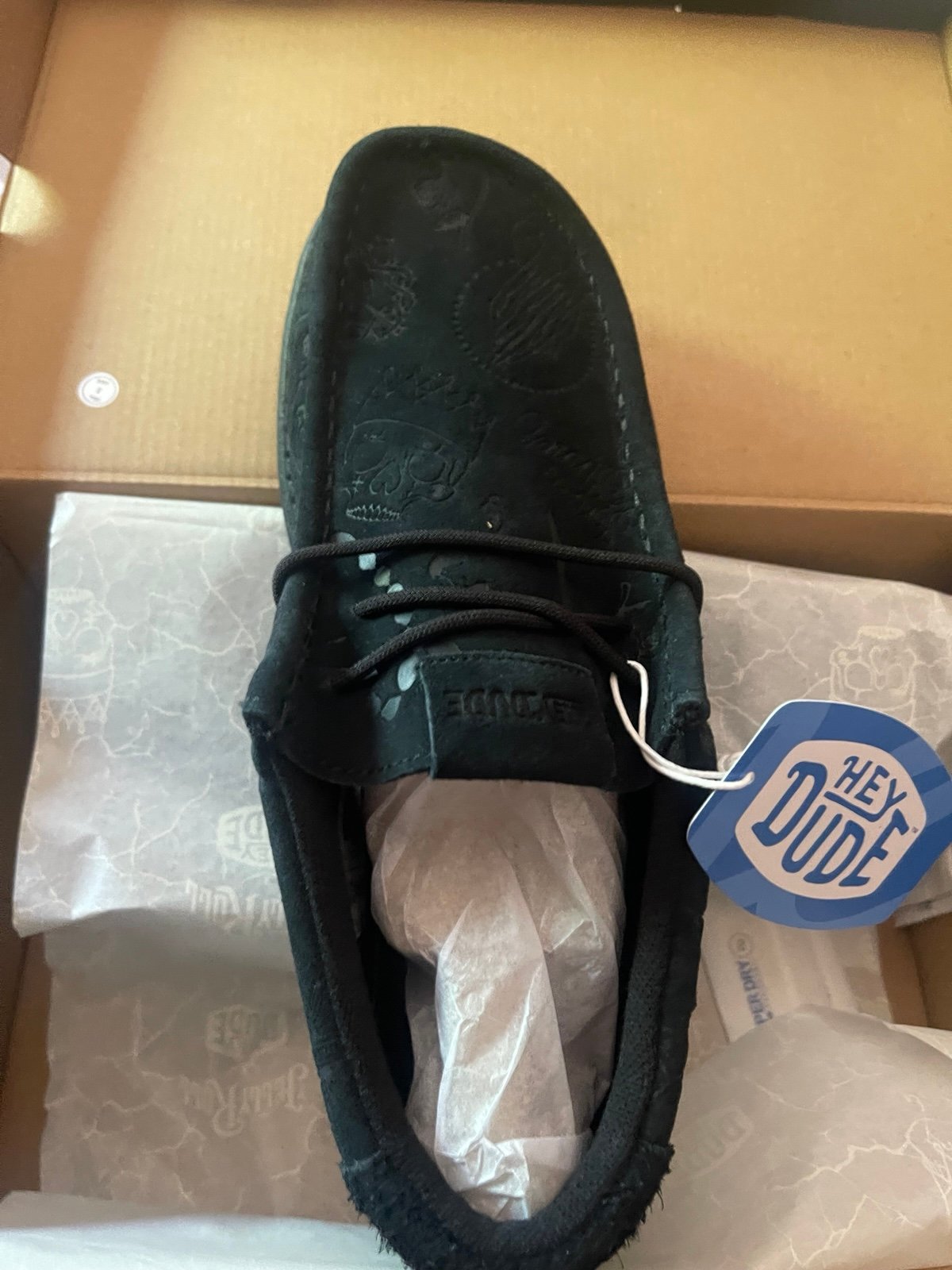 Hey Dudes Wally Jelly Roll collab black on black sz 11 New in box