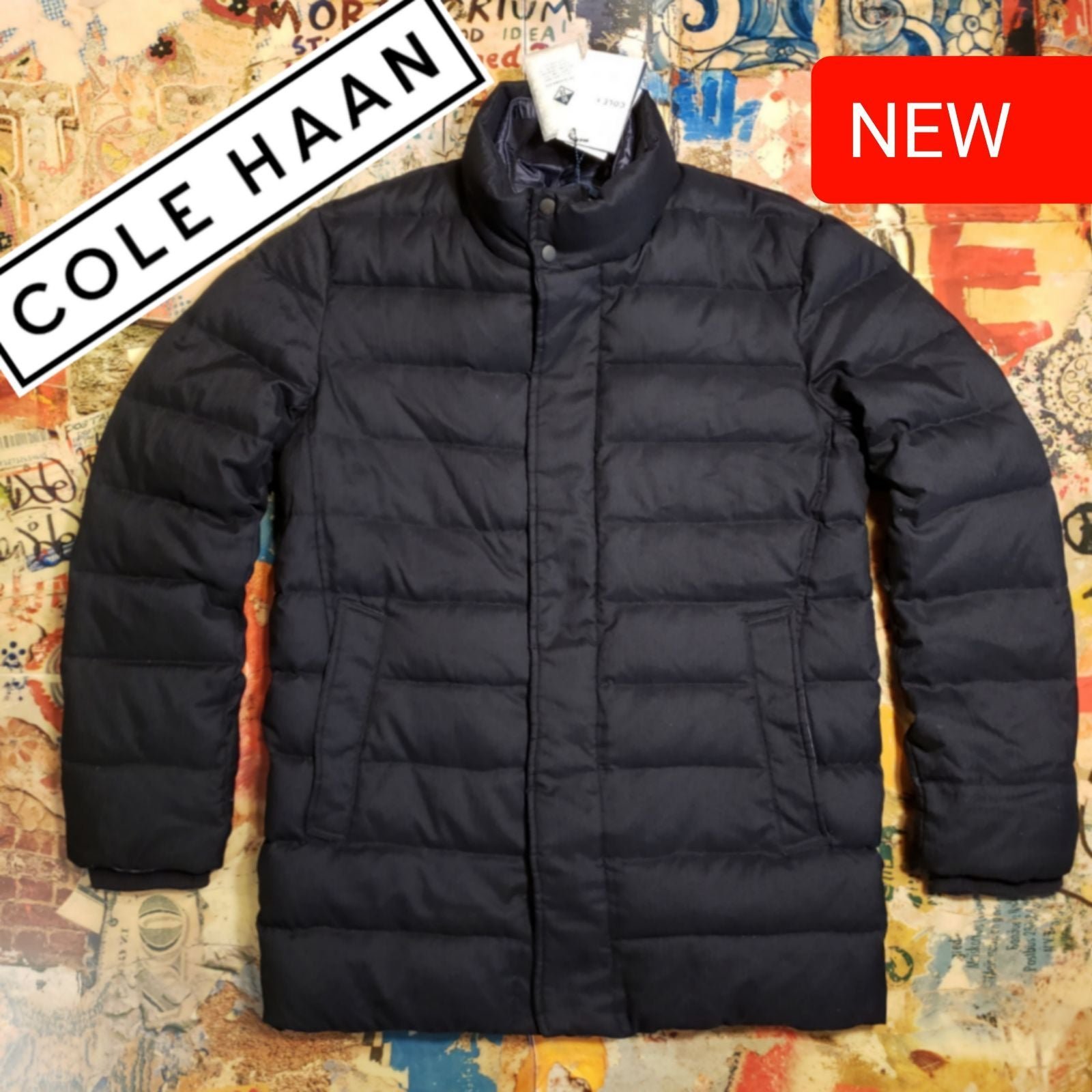 600 New Cole Haan Quilted Down Coat! M